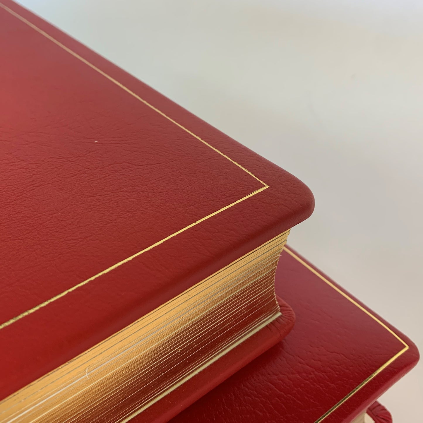 Leatherbound Photo Albums | Calf Leather | Thick Pages | Gold Edges | Scarlet Red Leather
