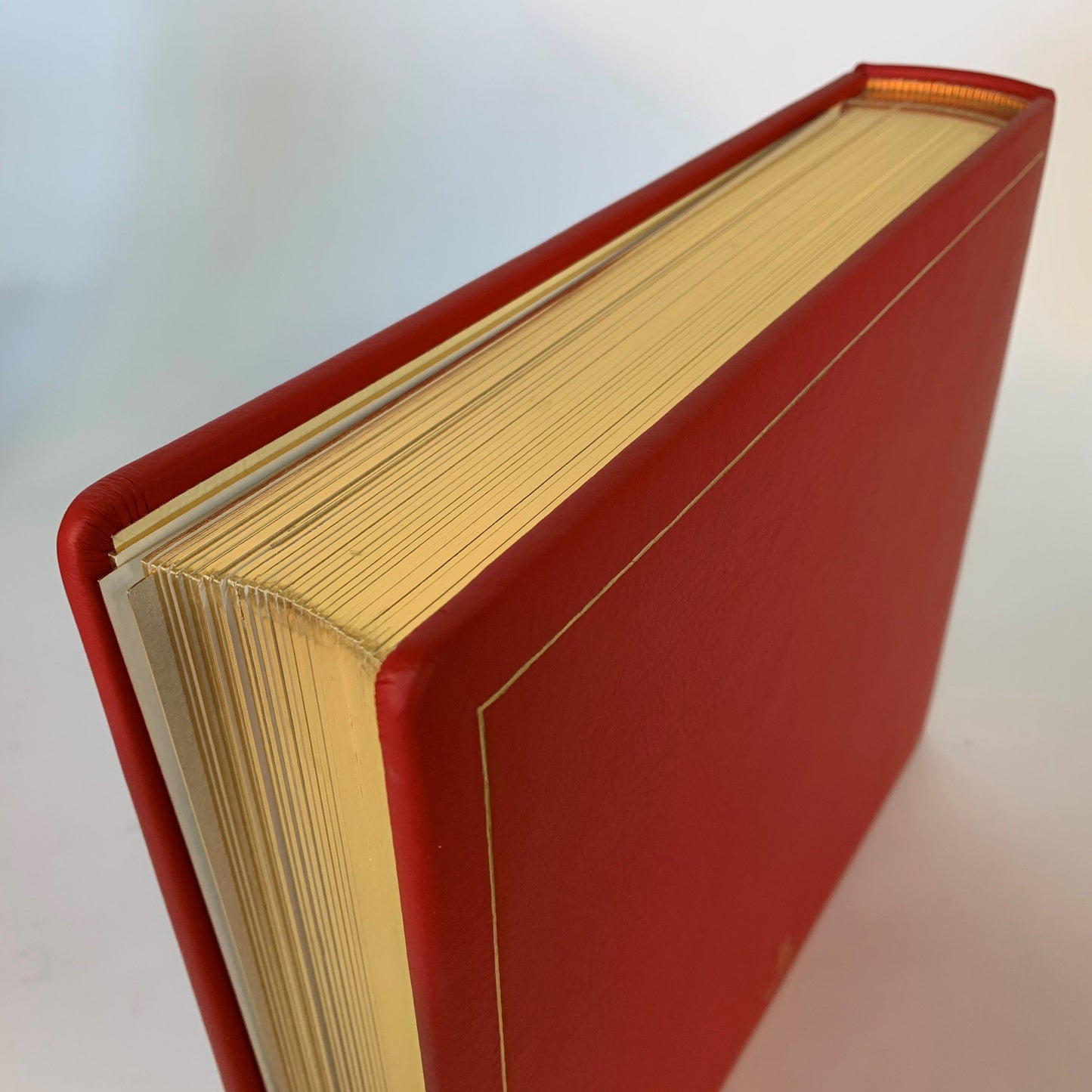Leatherbound Photo Albums | Calf Leather | Thick Pages | Gold Edges | Scarlet Red Leather