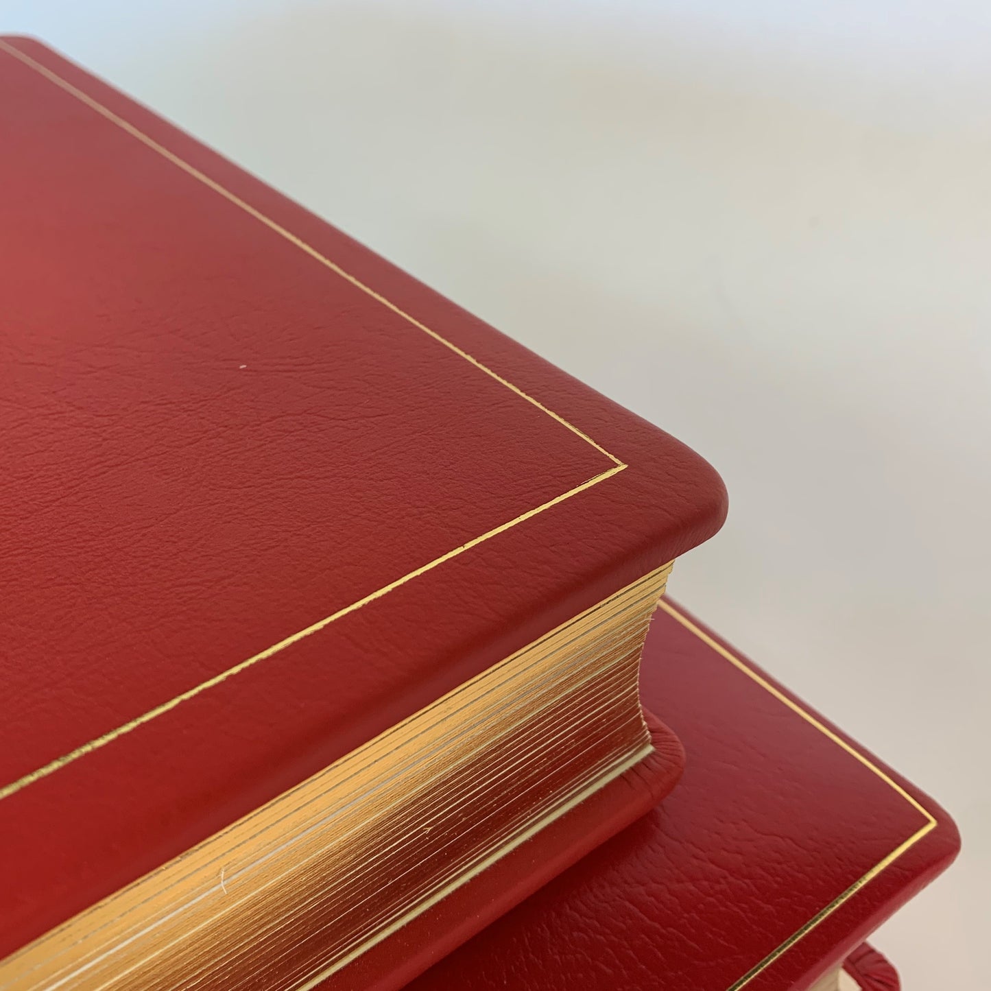 Leatherbound Photo Albums | Calf Leather | Thick Pages | Gold Edges | Scarlet Red Leather