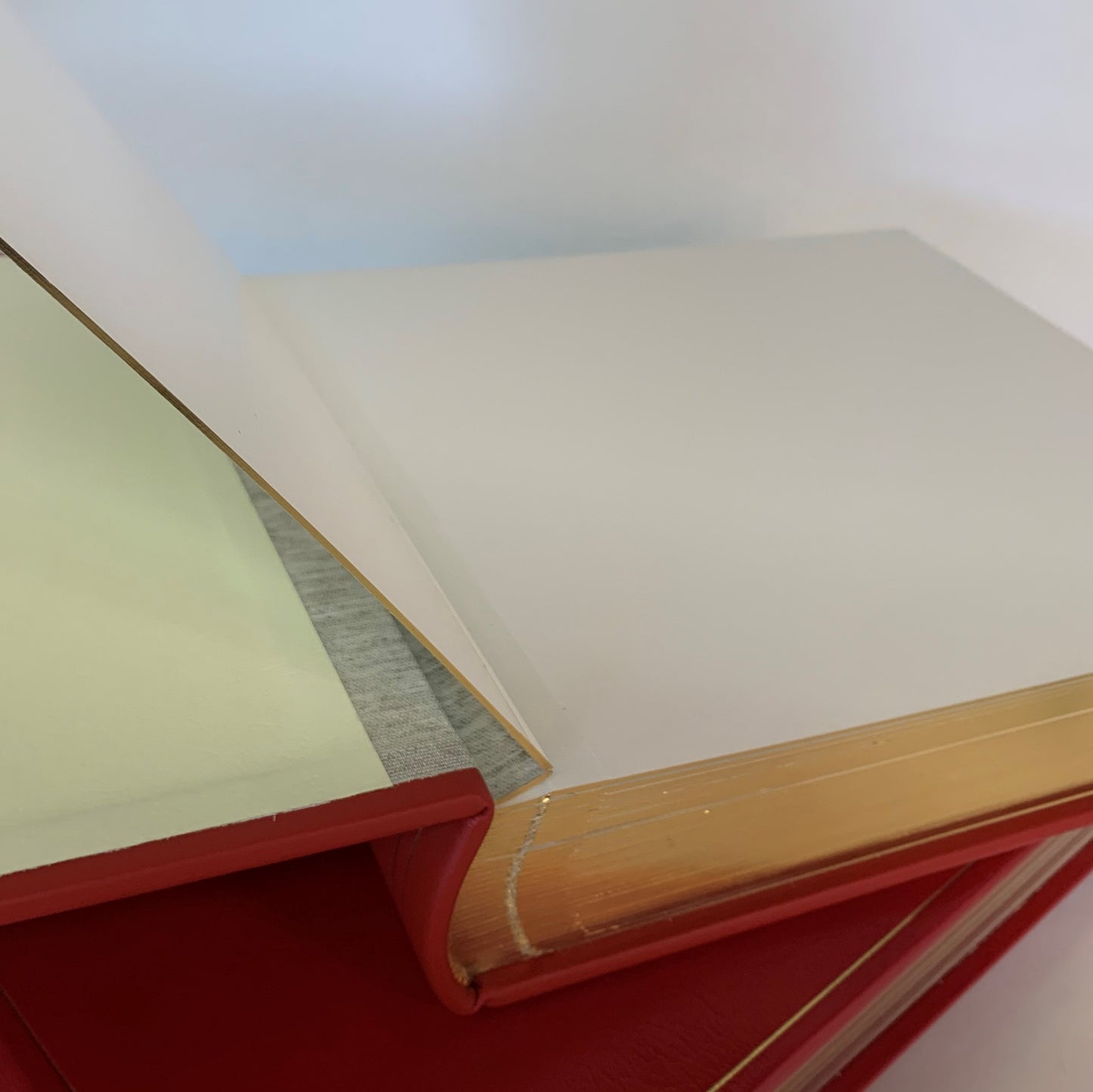 Leatherbound Photo Albums | Calf Leather | Thick Pages | Gold Edges | Scarlet Red Leather