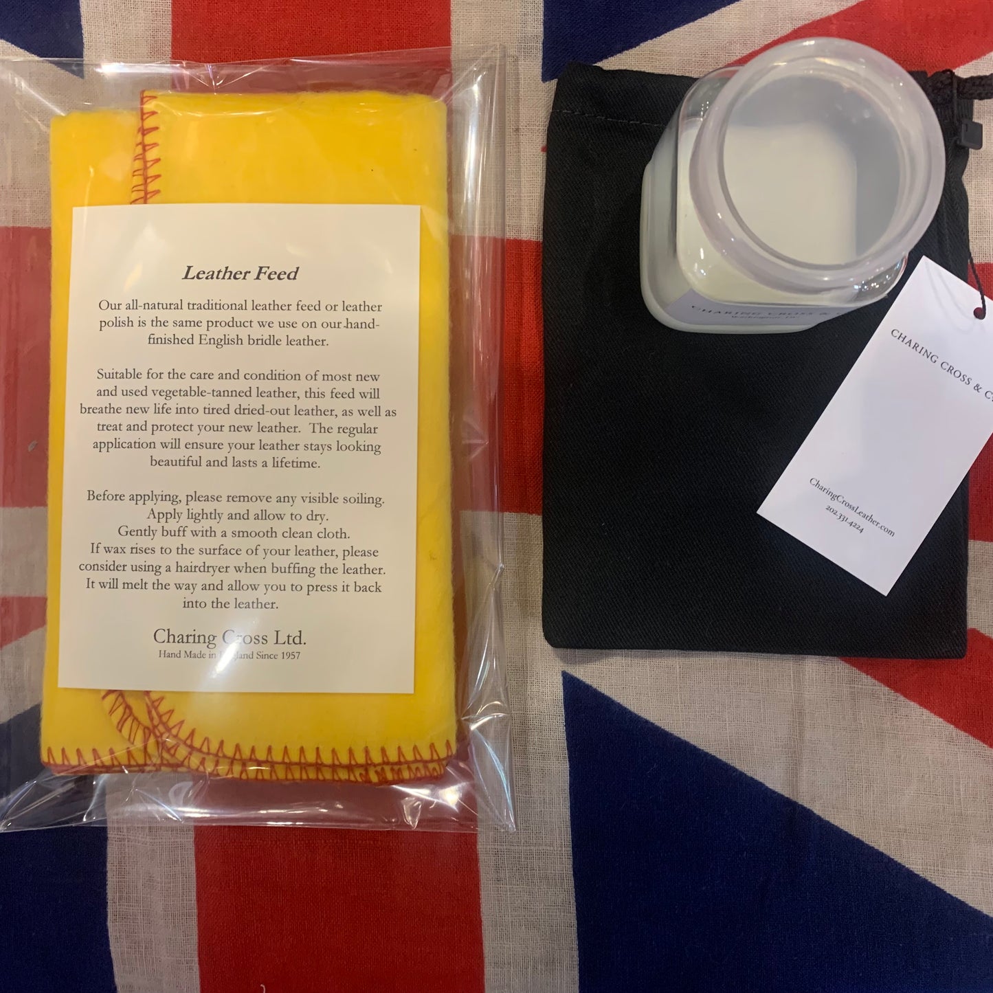 Leather Polish and Polishing Cloth | Leather Feed | English Bridle Leather | English Calf Leather