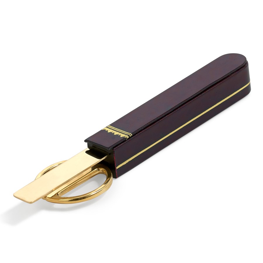 Burgundy Leather Desk Accessories with Decorative Gold Tooling | Hand Made in USA | Individual Luxury Leather Desk Accessories with Fancy Gold Tooling