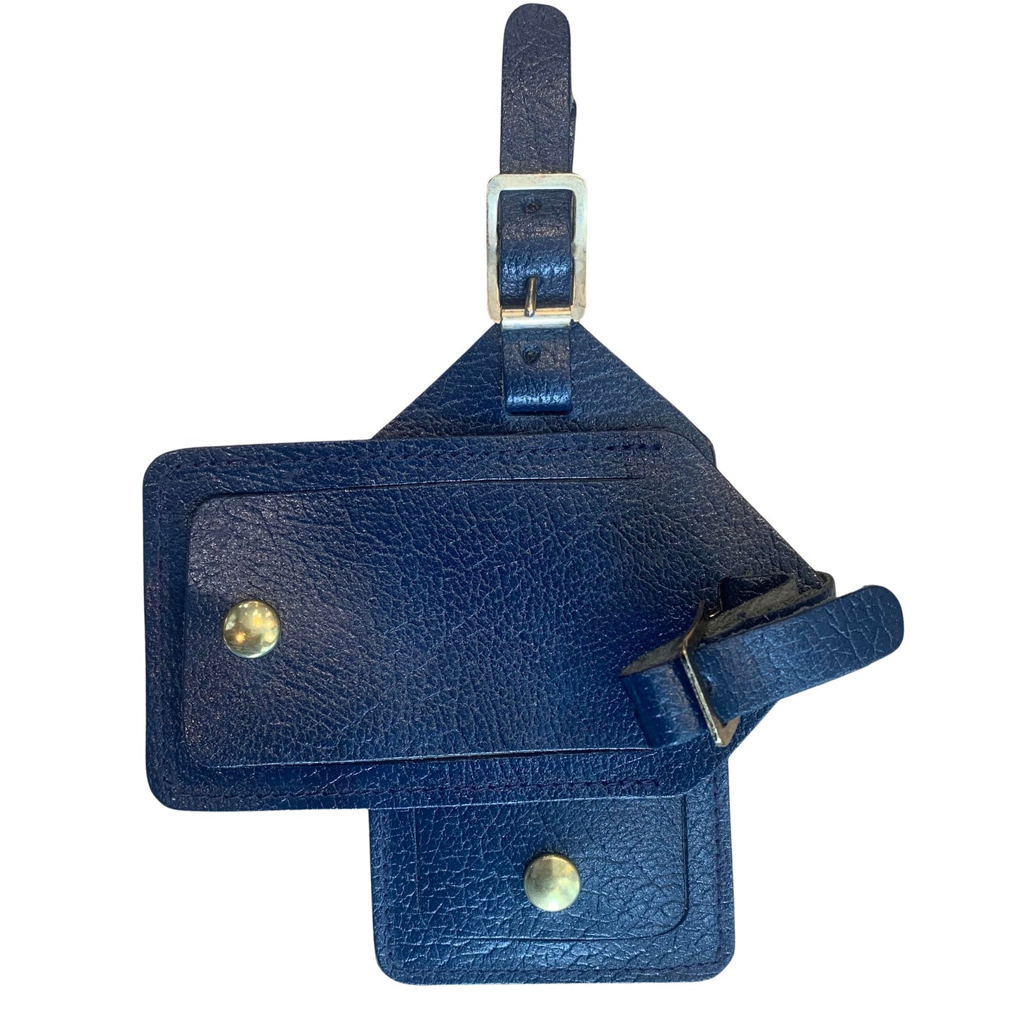 Leather Luggage Tag | Buffalo Embossed and Smooth Calf Luggage Tag | Made in England | Red, Green, Blue Leather | Charing Cross
