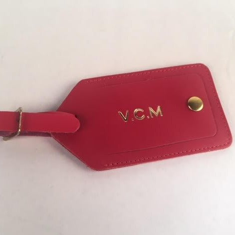 Leather Luggage Tag | Luggage Tag | Made in England | Red, Green, Blue Leather | Charing Cross-Luggage Tag-Sterling-and-Burke