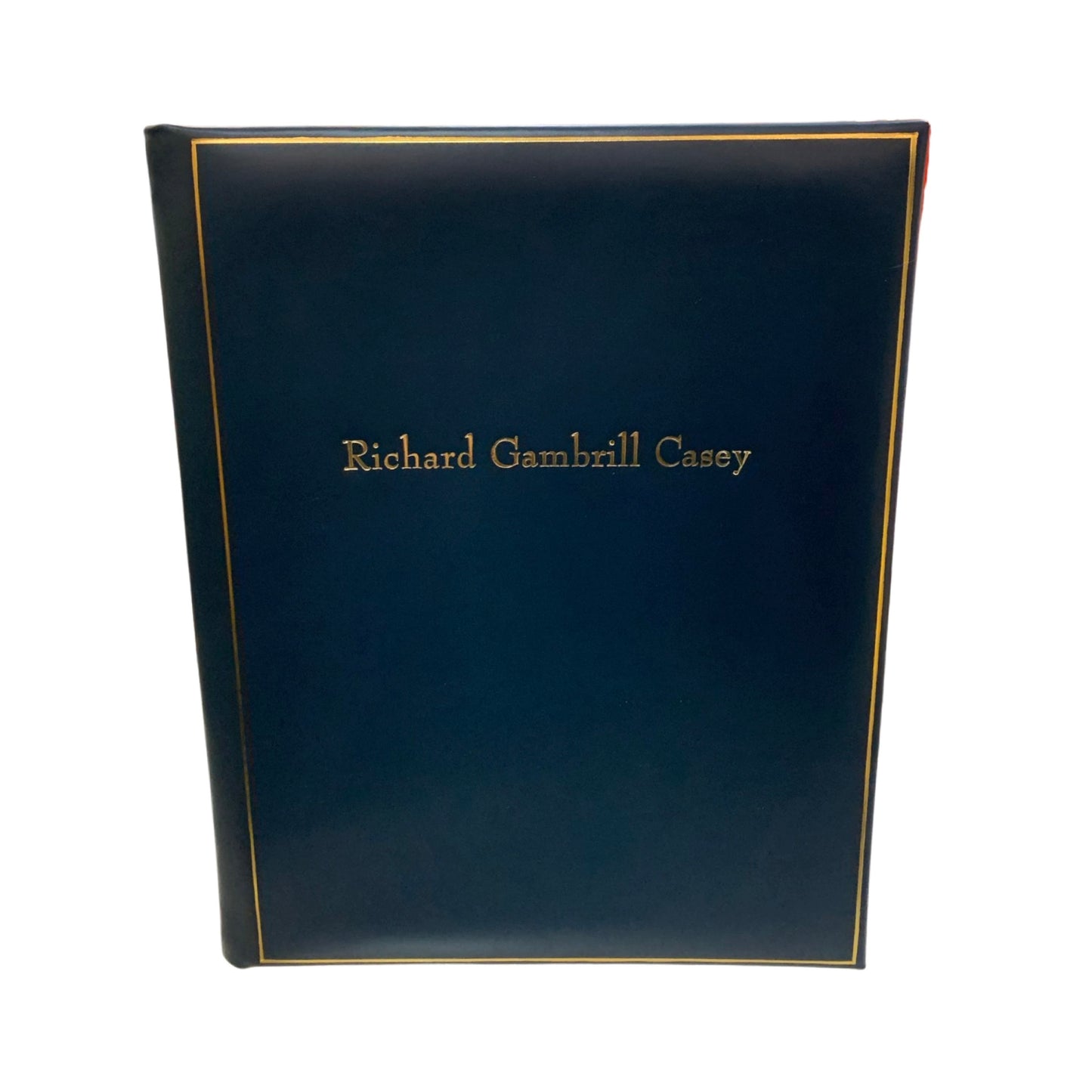 Remberance Book | Richard Gambrill Casey | Navy Calf with Gold Filet | Made in England | Charing Cross Leather