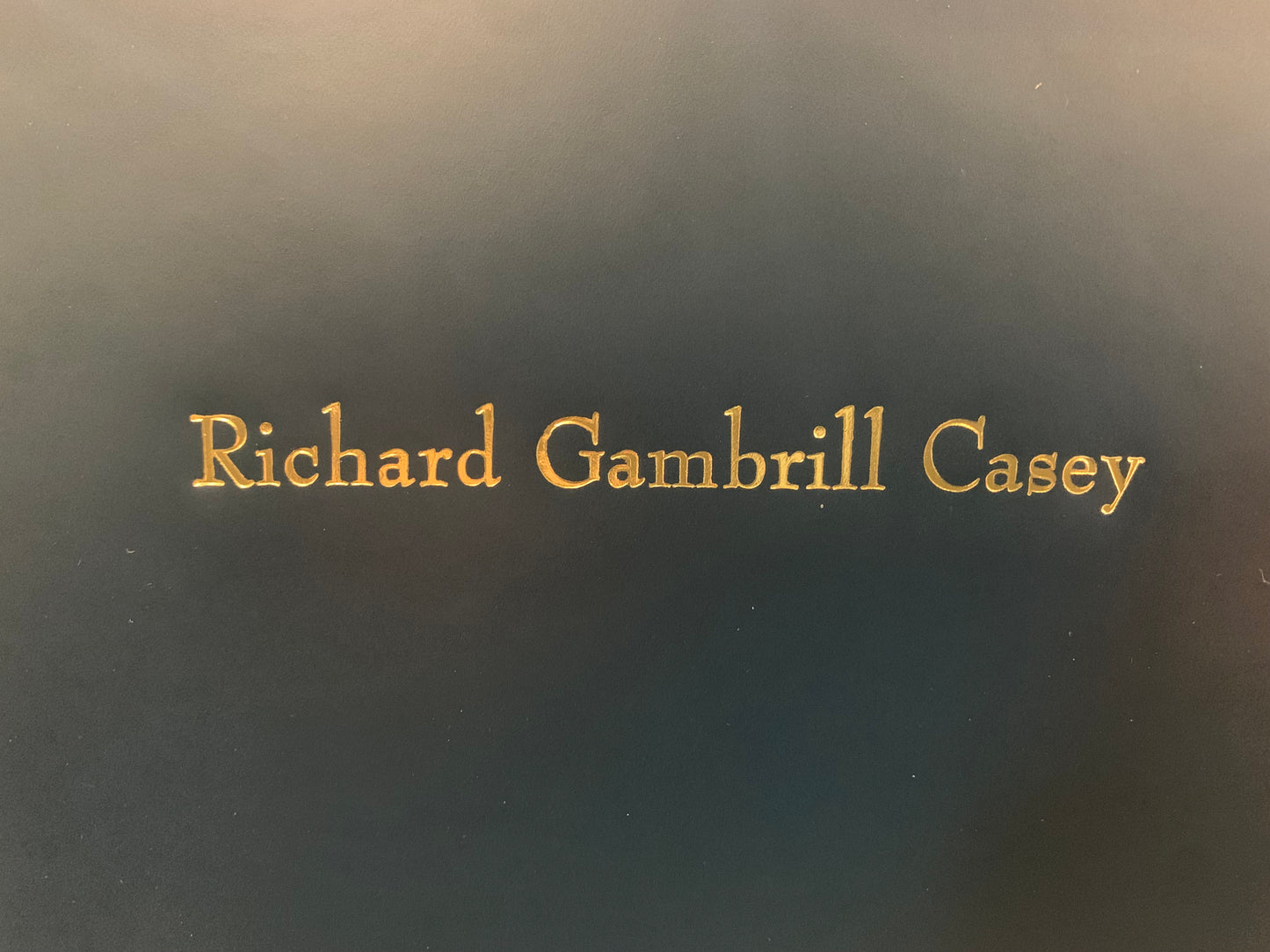 Remberance Book | Richard Gambrill Casey | Navy Calf with Gold Filet | Made in England | Charing Cross Leather