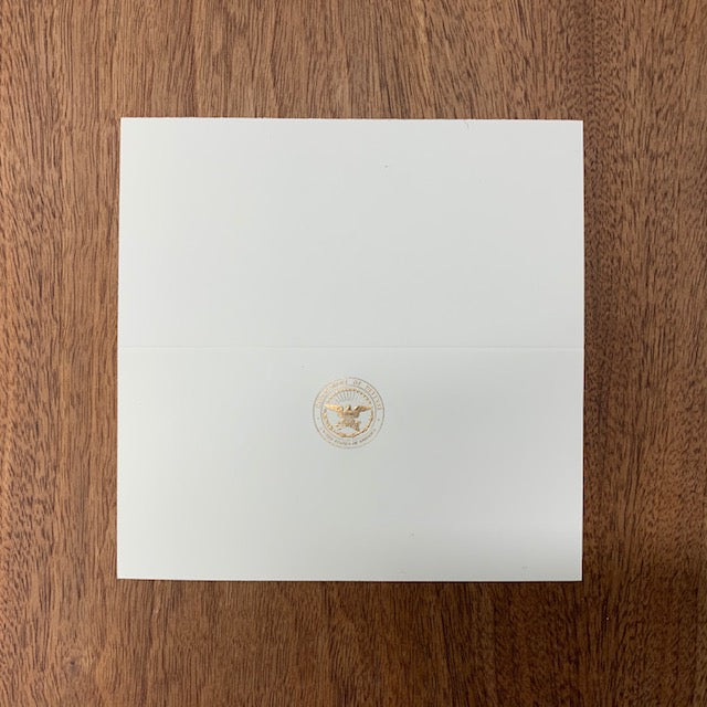 Bespoke Proof | Dinner Place Card with Gold Seal | Hand Engraved