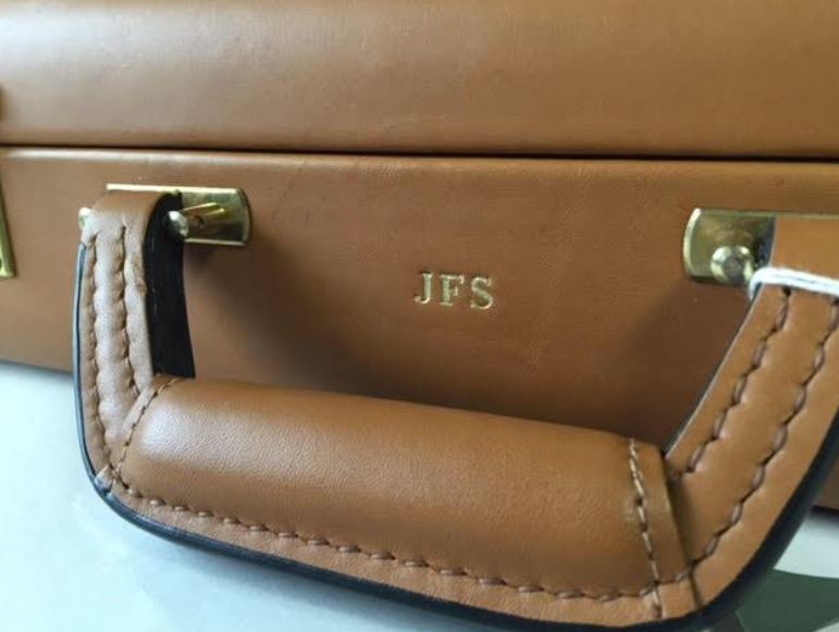 Attache Case | American Belting Leather | Monroe Classic | 4 Inch Leather Attache Brief Case | Monogram with Initials | Korchmar | Black