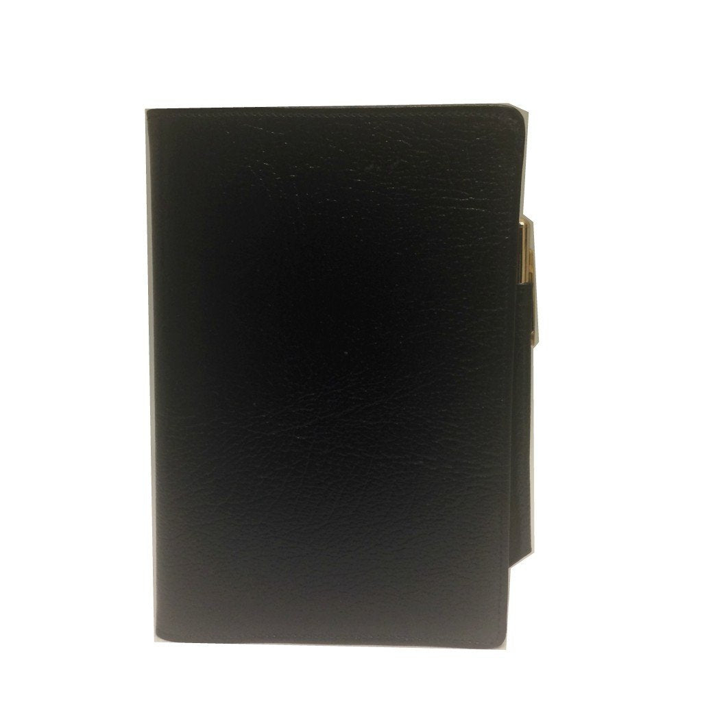 Leather Cover with Removable Notes and Pencil, 6x4" | Textured Calf | Charing Cross-Notebooks-Sterling-and-Burke