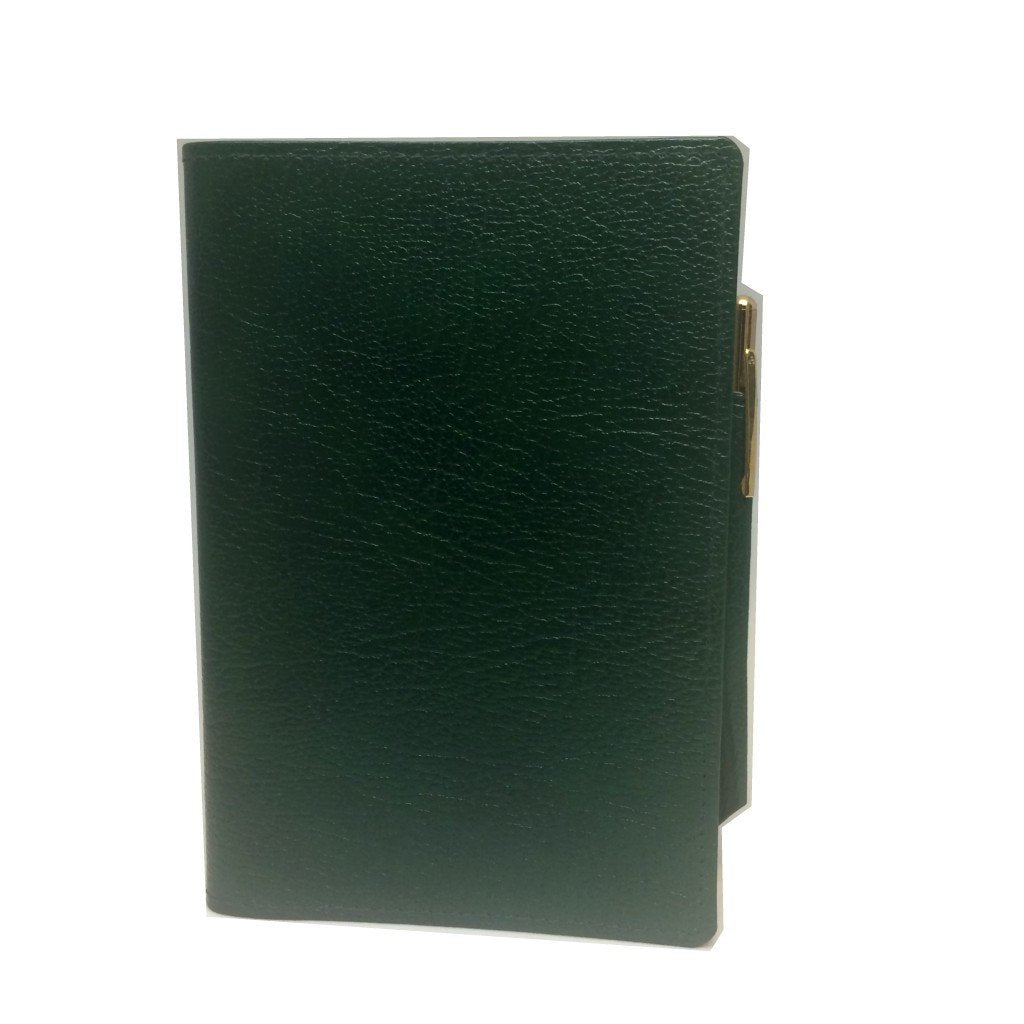 Leather Cover with Removable Notes and Pencil, 6x4" | Textured Calf | Charing Cross-Notebooks-Sterling-and-Burke