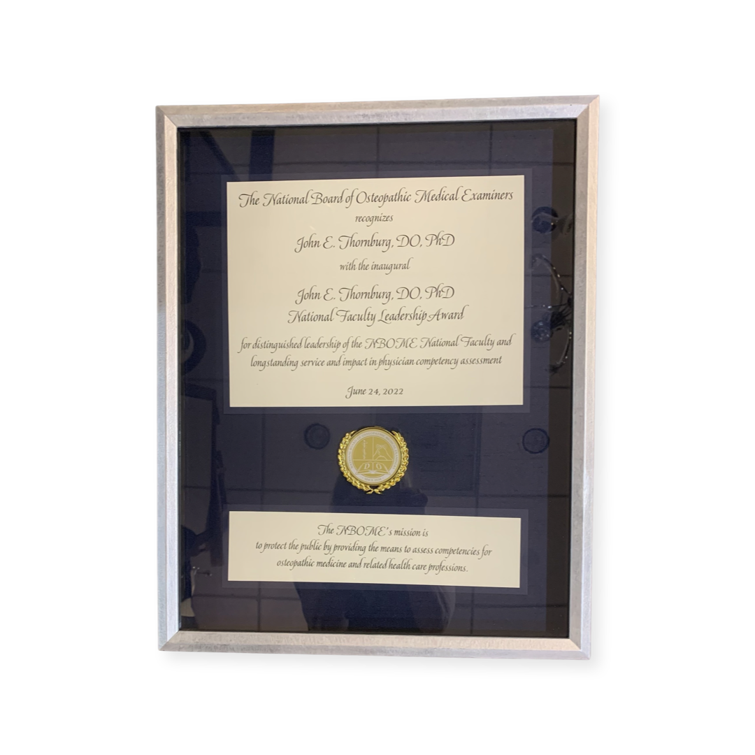 Bespoke Awards for NBOME | 24 June 2022 | Santucci and Thornburg Awards