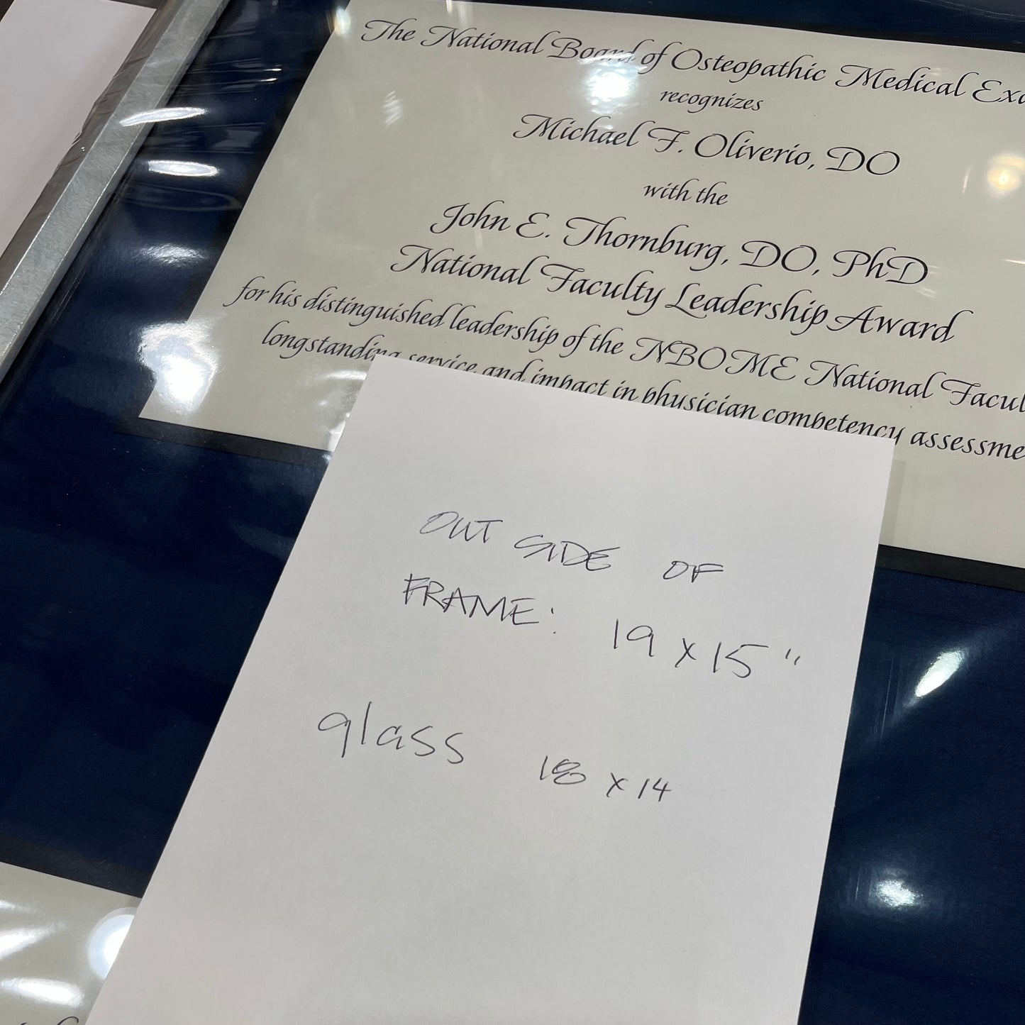 February 2023 | Replacement Award for NBOME | THORNBERG | Packaging & Delivery