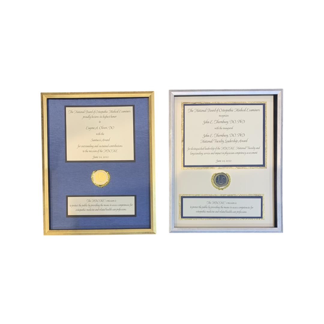 2022 Bespoke Awards for NBOME | PROOFS | SUGGESTIONS | June 2022