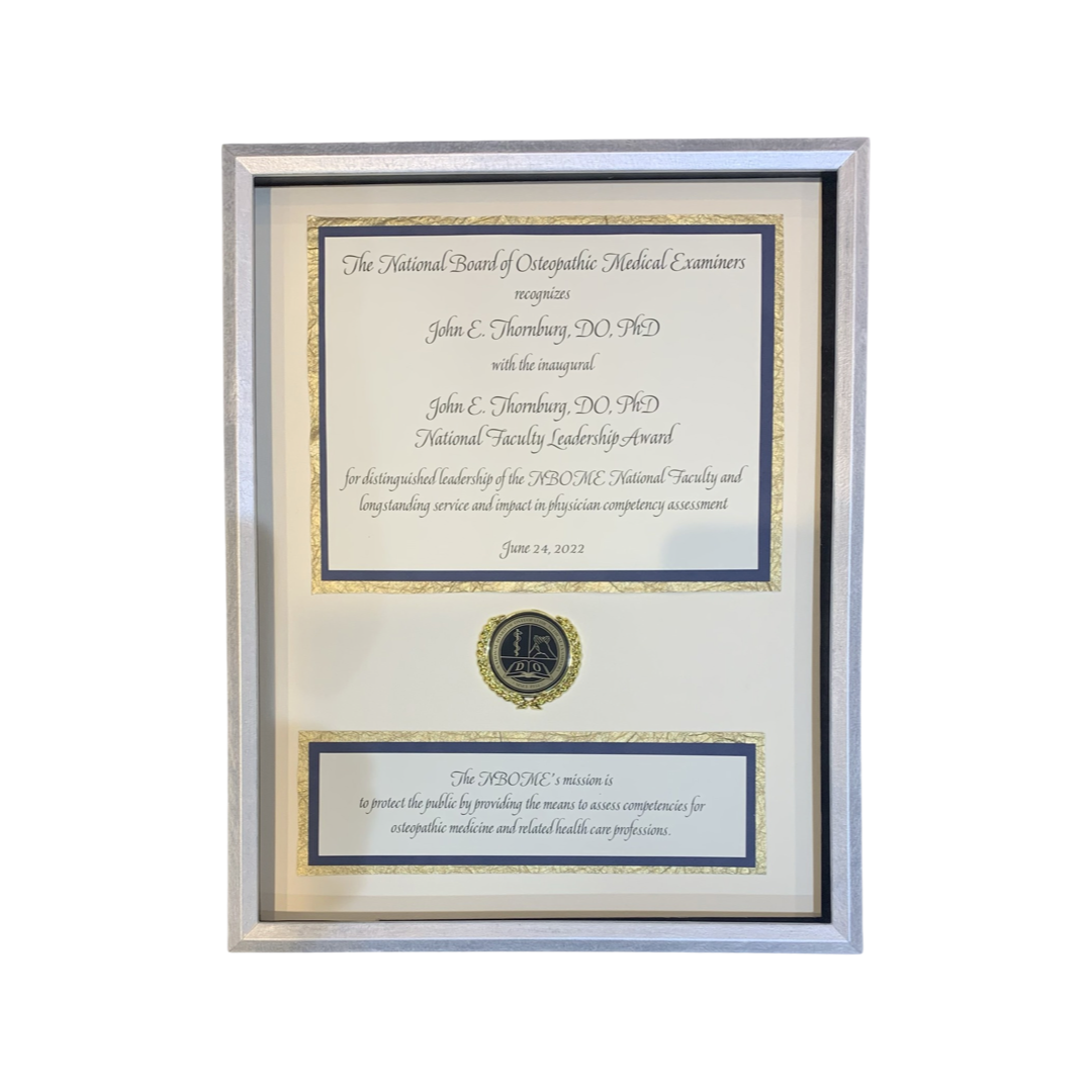 2022 Bespoke Awards for NBOME | PROOFS | SUGGESTIONS | June 2022