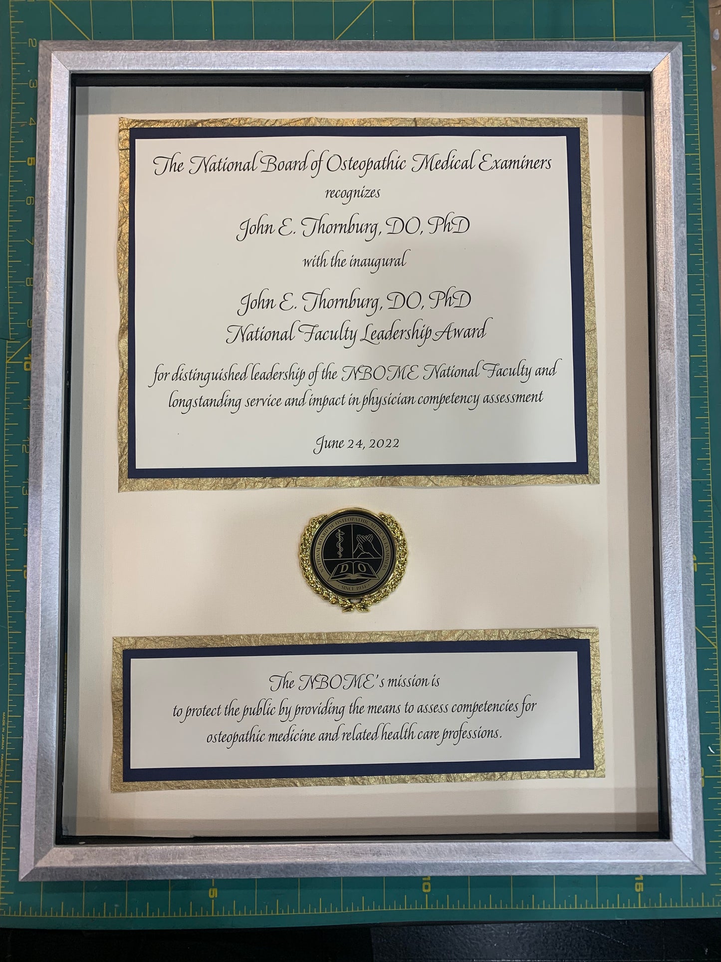 2022 Bespoke Awards for NBOME | PROOFS | SUGGESTIONS | June 2022