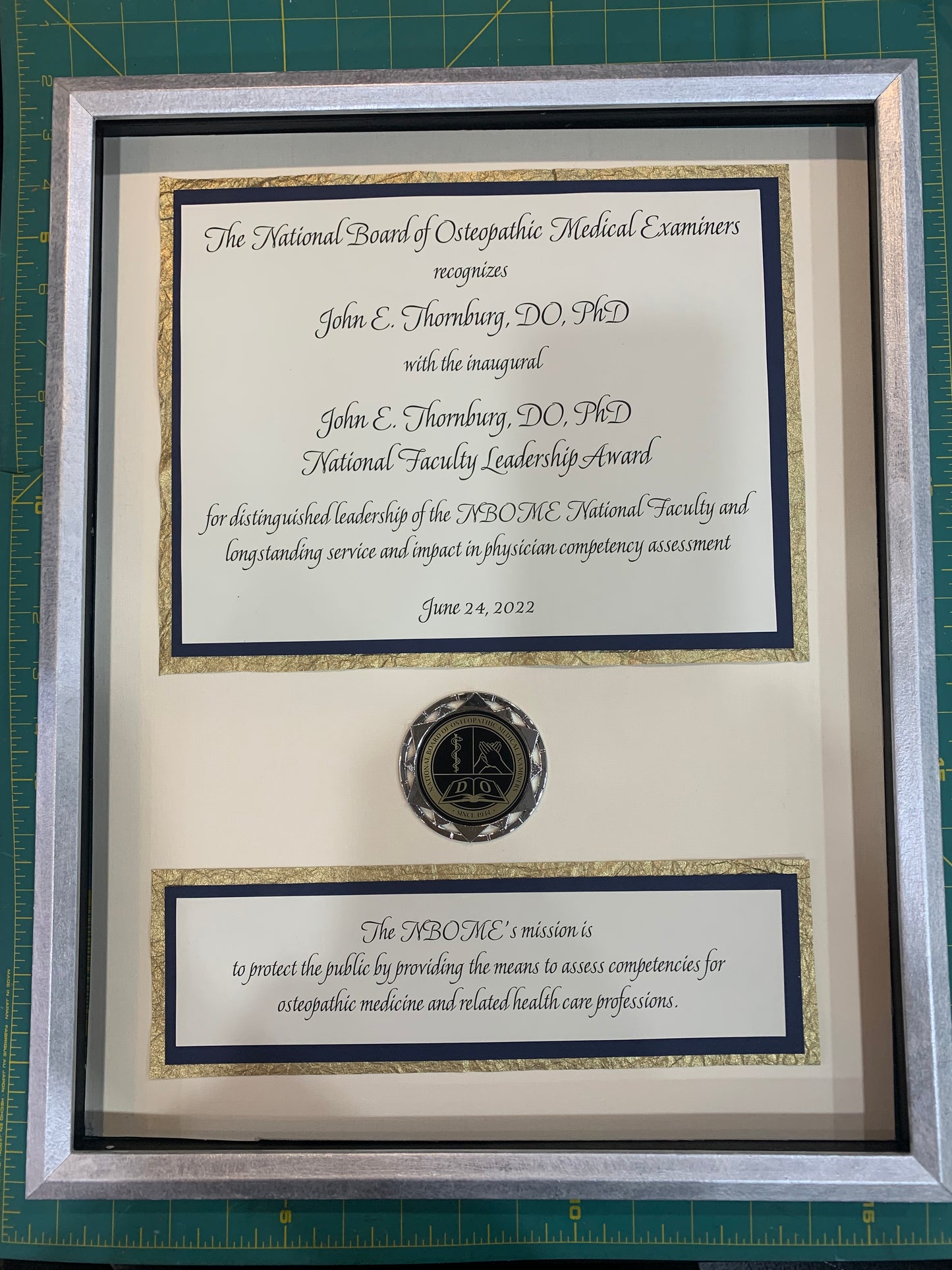 2022 Bespoke Awards for NBOME | PROOFS | SUGGESTIONS | June 2022