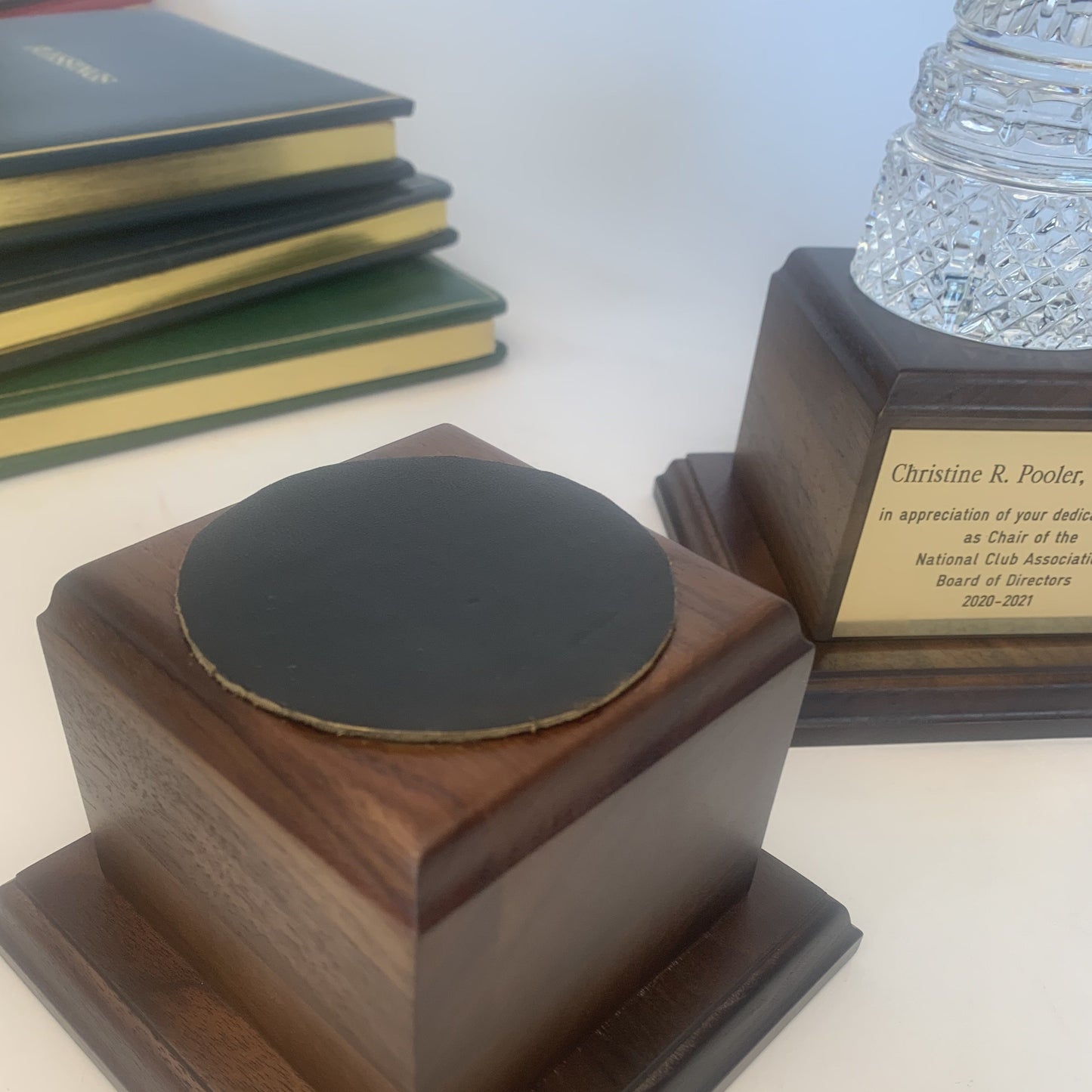 Waterford Crystal Capitol Dome | Capitol Dome Award on Walnut Base | Brass Plate Engraved with Message