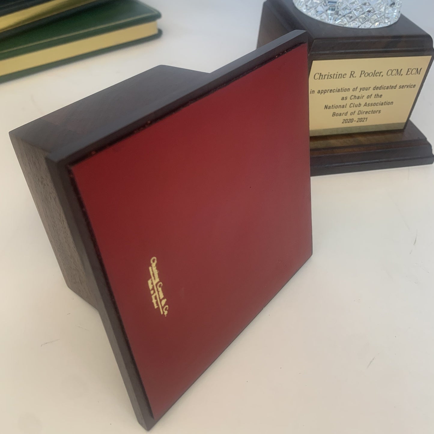 Waterford Crystal Capitol Dome | Capitol Dome Award on Walnut Base | Brass Plate Engraved with Message