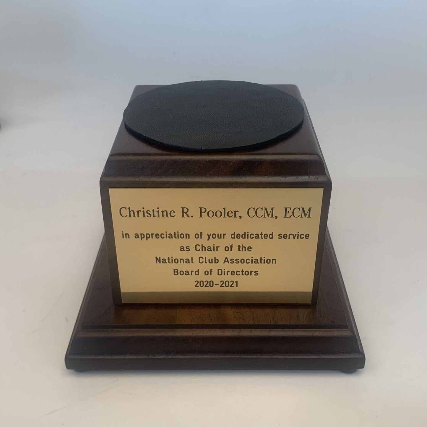 Waterford Crystal Capitol Dome | Capitol Dome Award on Walnut Base | Brass Plate Engraved with Message