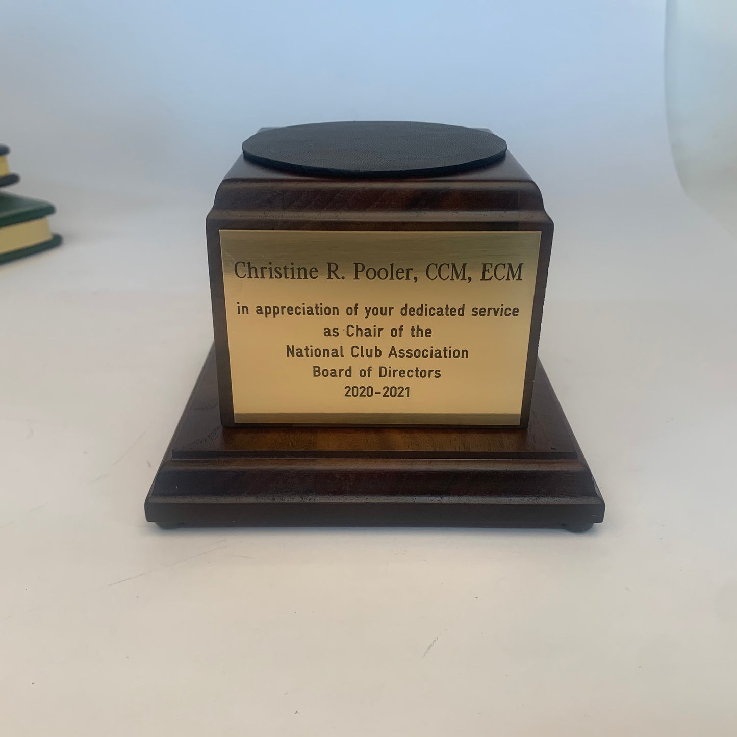 Waterford Crystal Capitol Dome | Capitol Dome Award on Walnut Base | Brass Plate Engraved with Message