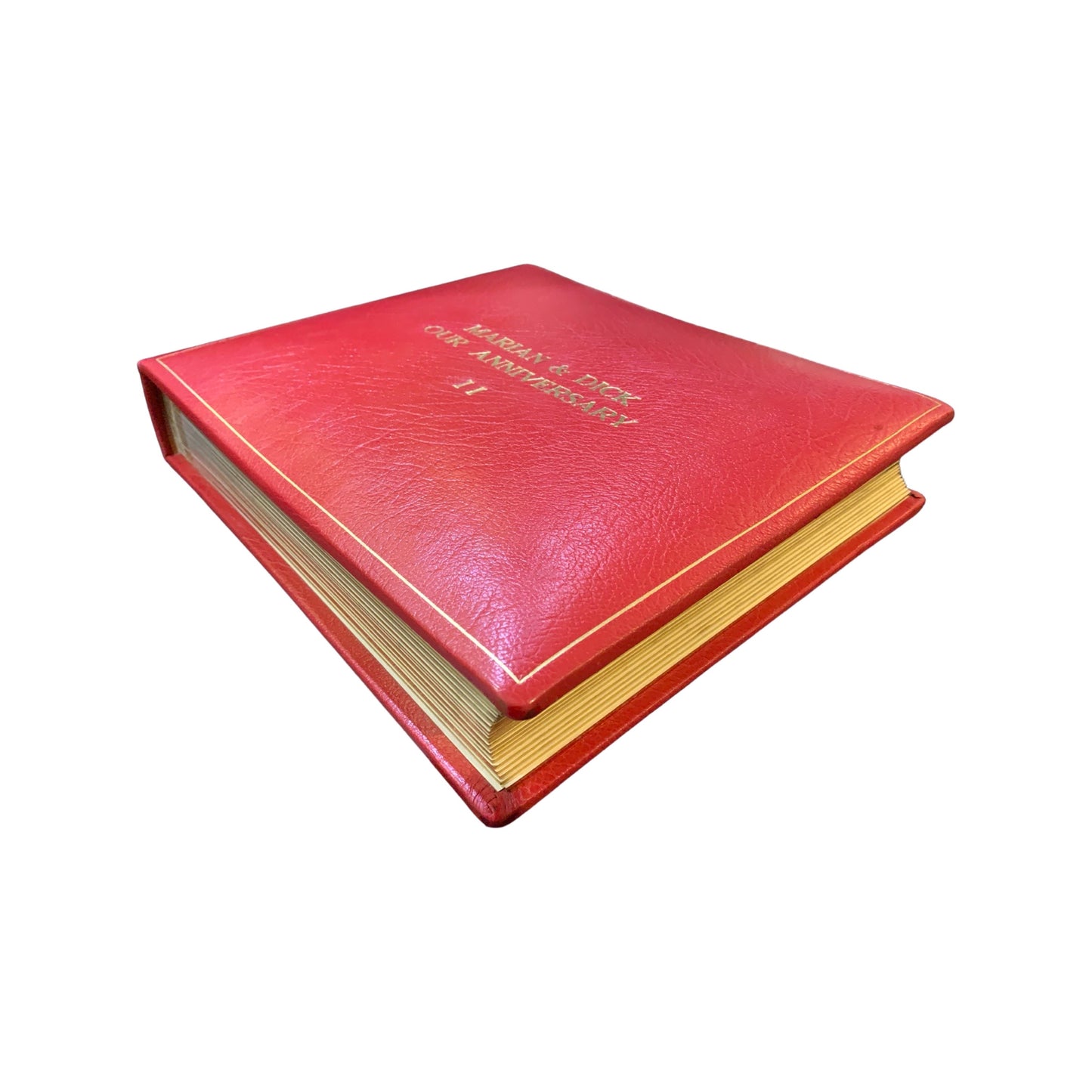Leatherbound Photo Album | Embossed Calf Leather | Thick Pages | 10" x 12" | Horizontal | No.PA3A
