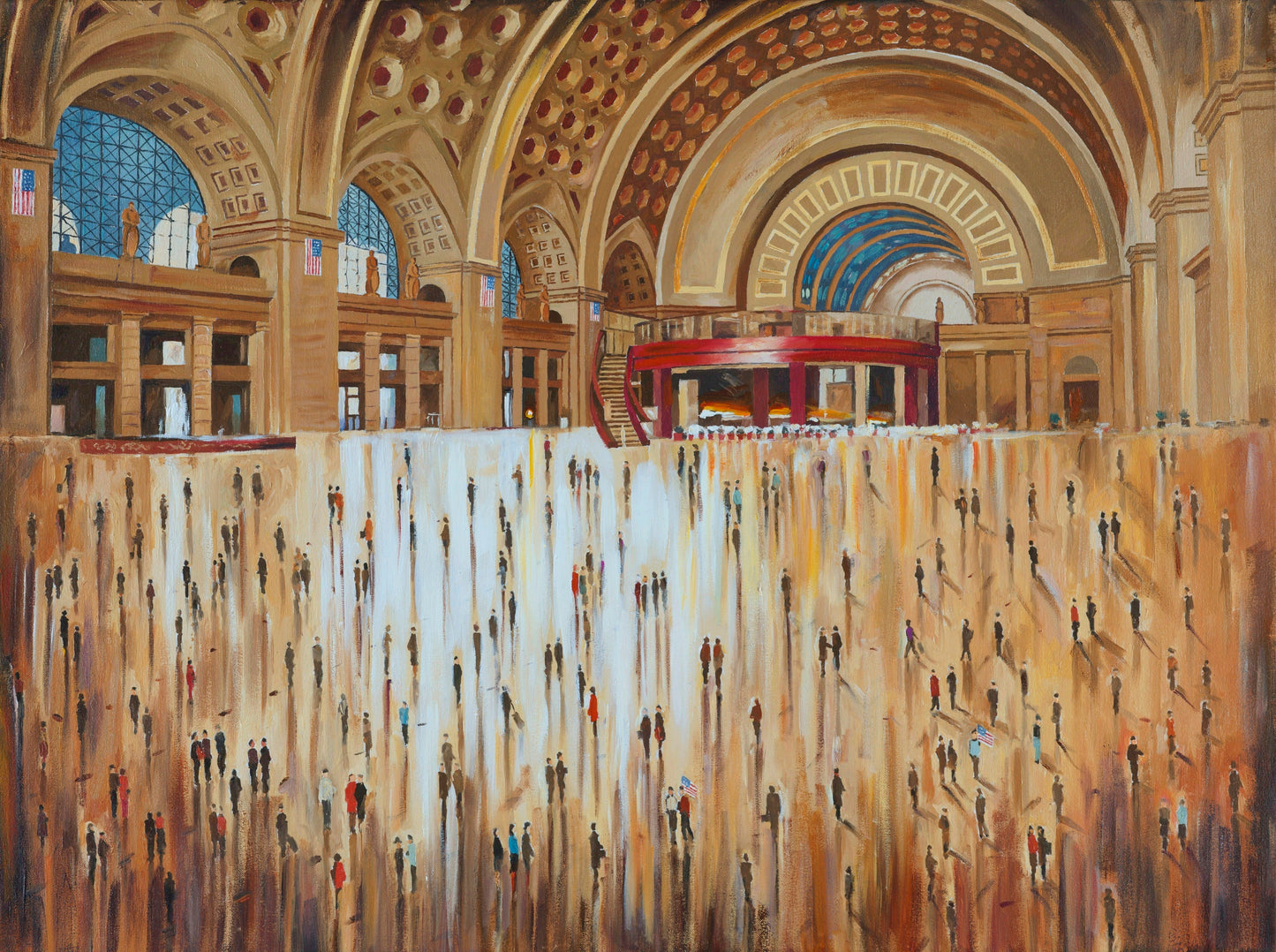 Union Station, American Dream | Original Oil and Acrylic Painting by Zachary Sasim | 30" by 40" | Commission