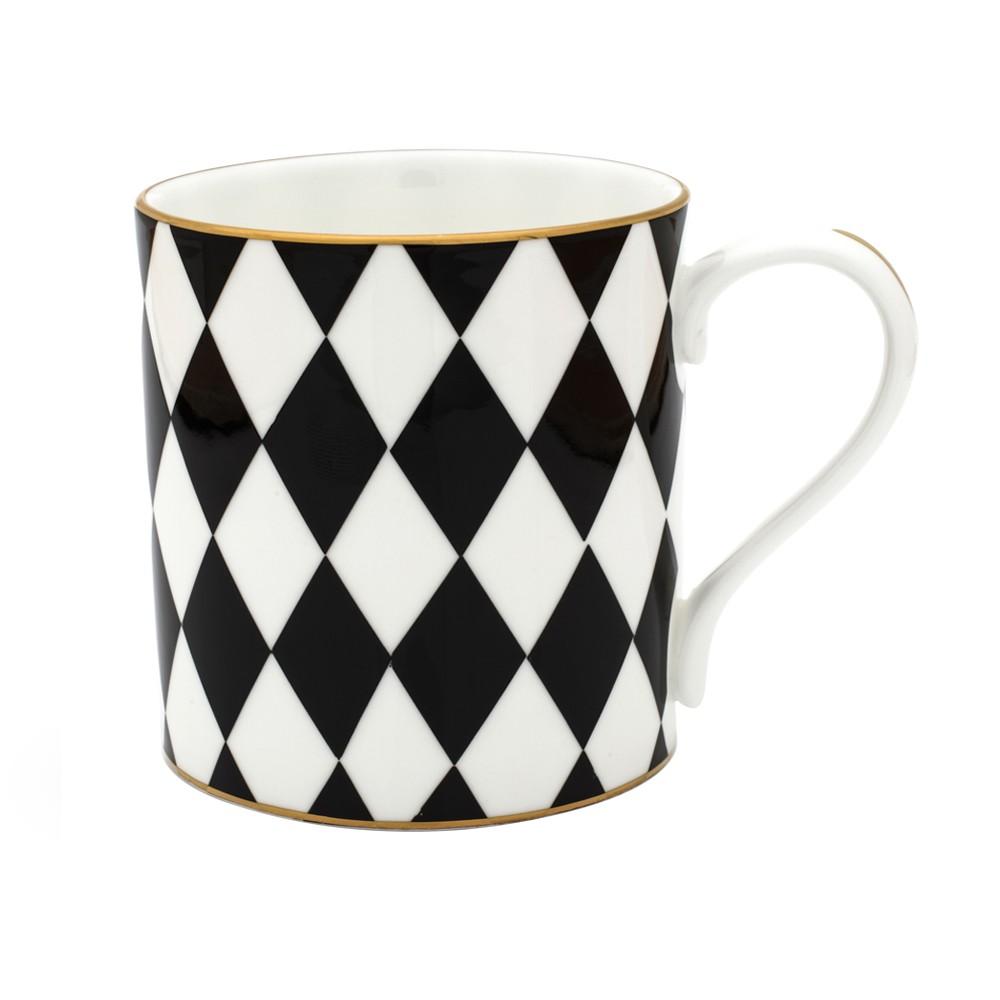 Halcyon Days Parterre Mug in Black-Mug-Sterling-and-Burke