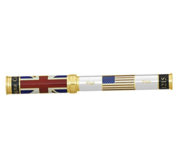 Bespoke Luxury Pens ~ Magna Carta Fountain Pen ~ Gold and White Enamel ~ Custom Writing Instruments ~ Hand Manufactured by David Oscarson