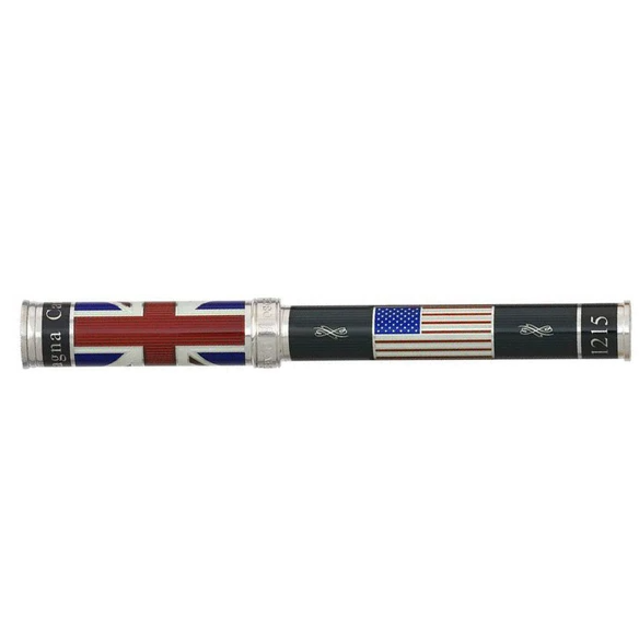 Bespoke Luxury Pens ~ Magna Carta Fountain Pen ~ Sterling Silver and Black Enamel ~ Custom Writing Instruments ~ Hand Manufactured by David Oscarson