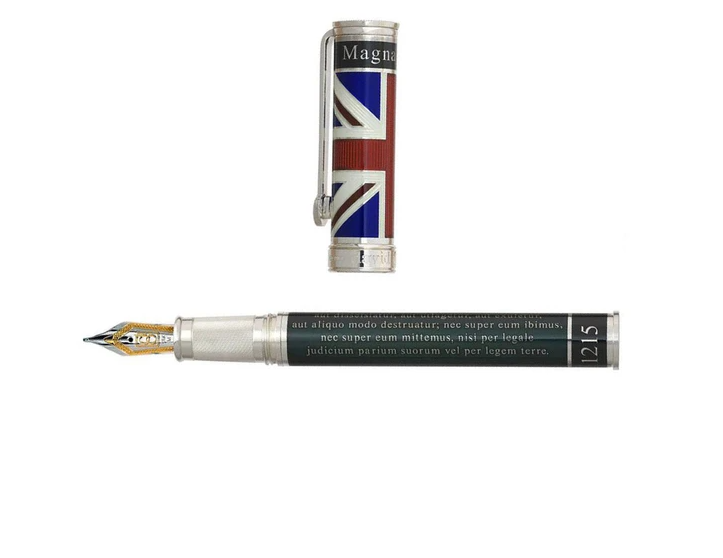 Bespoke Luxury Pens ~ Magna Carta Fountain Pen ~ Sterling Silver and Black Enamel ~ Custom Writing Instruments ~ Hand Manufactured by David Oscarson