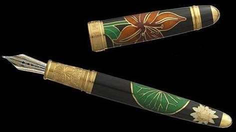 Bespoke Luxury Pens ~ Black Lilies Fountain Pen ~ Custom Writing Instruments ~ Hand Manufactured by David Oscarson