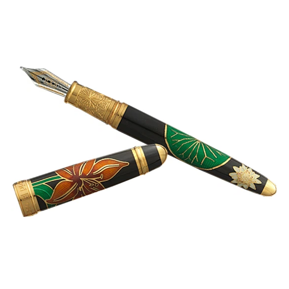 Bespoke Luxury Pens ~ Black Lilies Fountain Pen ~ Custom Writing Instruments ~ Hand Manufactured by David Oscarson