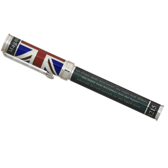 Bespoke Luxury Pens ~ Magna Carta Fountain Pen ~ Sterling Silver and Black Enamel ~ Custom Writing Instruments ~ Hand Manufactured by David Oscarson