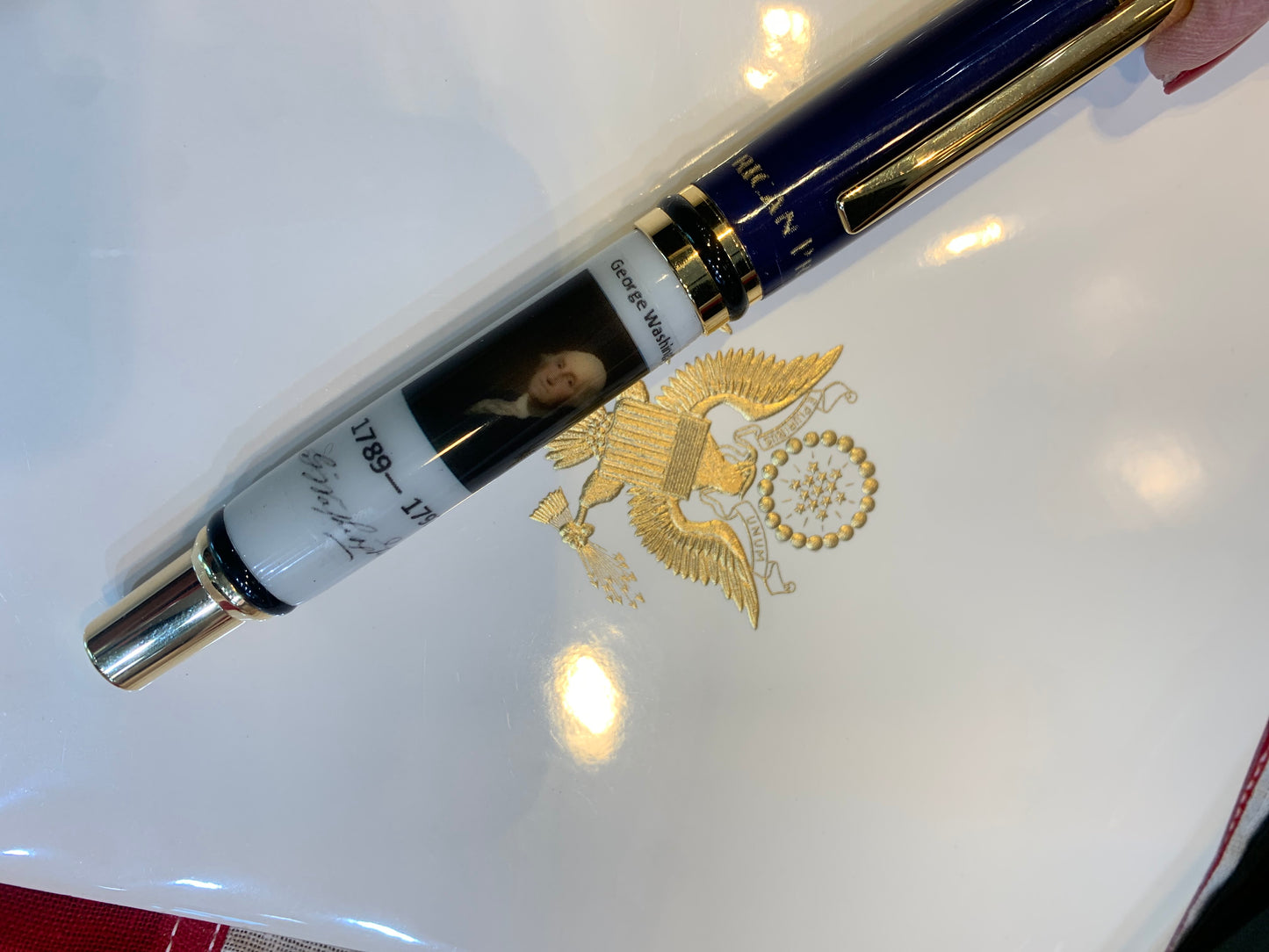 Bespoke Luxury Pens | Patriotic American Fountain Pen | THE GEORGE WASHINGTON FOUNTAIN PEN