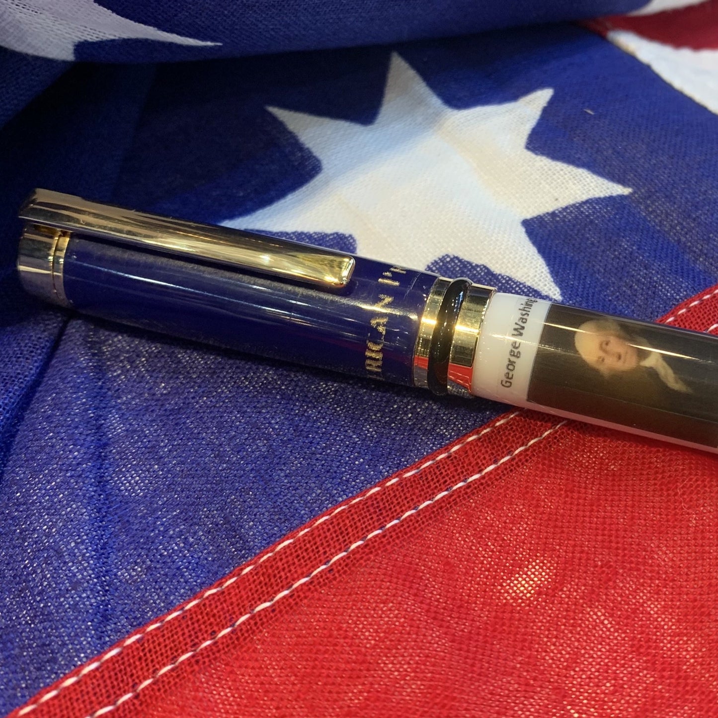 Bespoke Luxury Pens | Patriotic American Fountain Pen | THE GEORGE WASHINGTON FOUNTAIN PEN