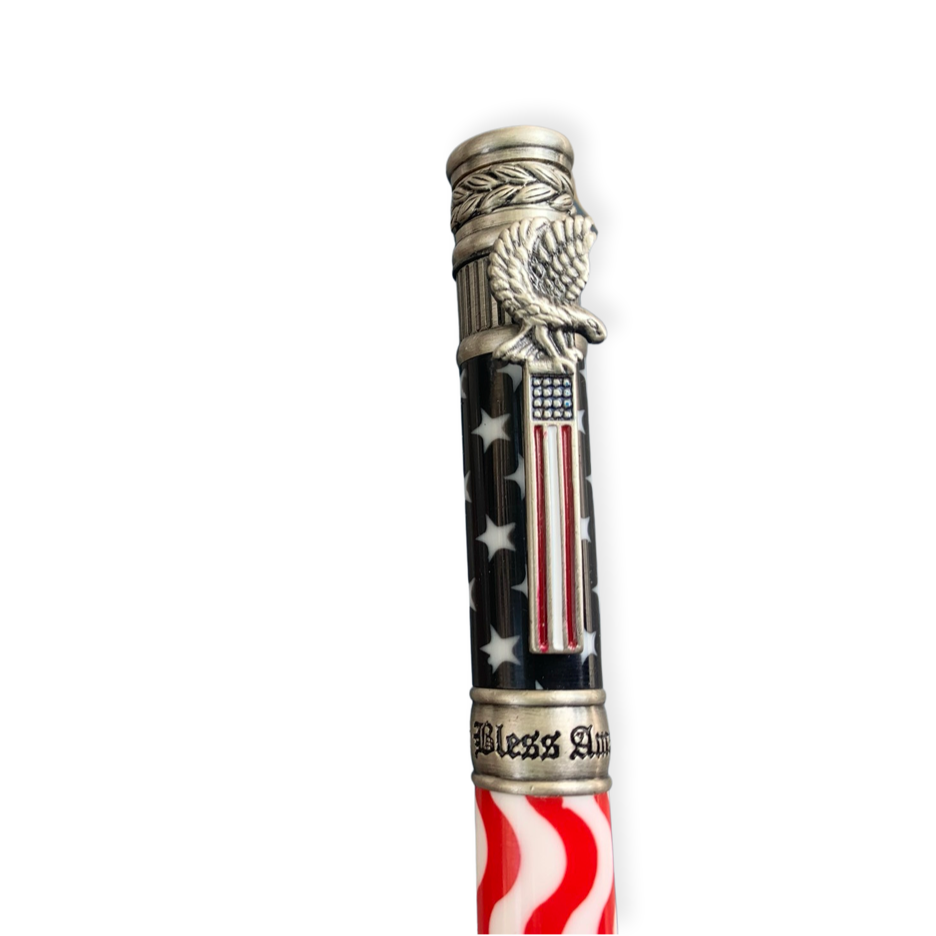 Bespoke Luxury Pens | Patriotic American Flag Ball Point Pen | THE AMERICAN FLAG BALL POINT PEN