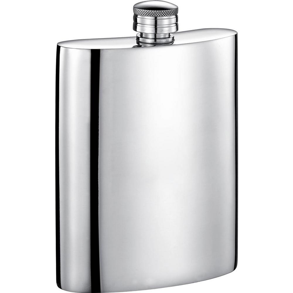 Pewter Flask | 8 Oz | Curved Flask | Flat Top | Solid Pewter Hip Flask | Engraves Beautifully | Made in England-Flask-Sterling-and-Burke