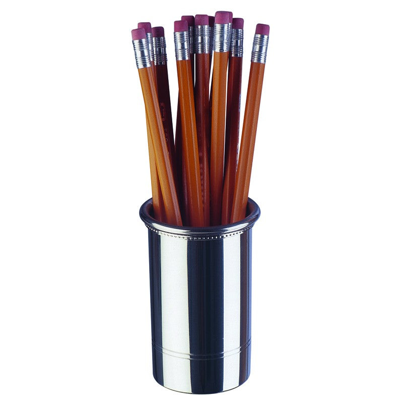 Pewter Pencil Cup | Images Pencil Cup | Solid Pewter Pencil Cup | Hand Engraved Logo