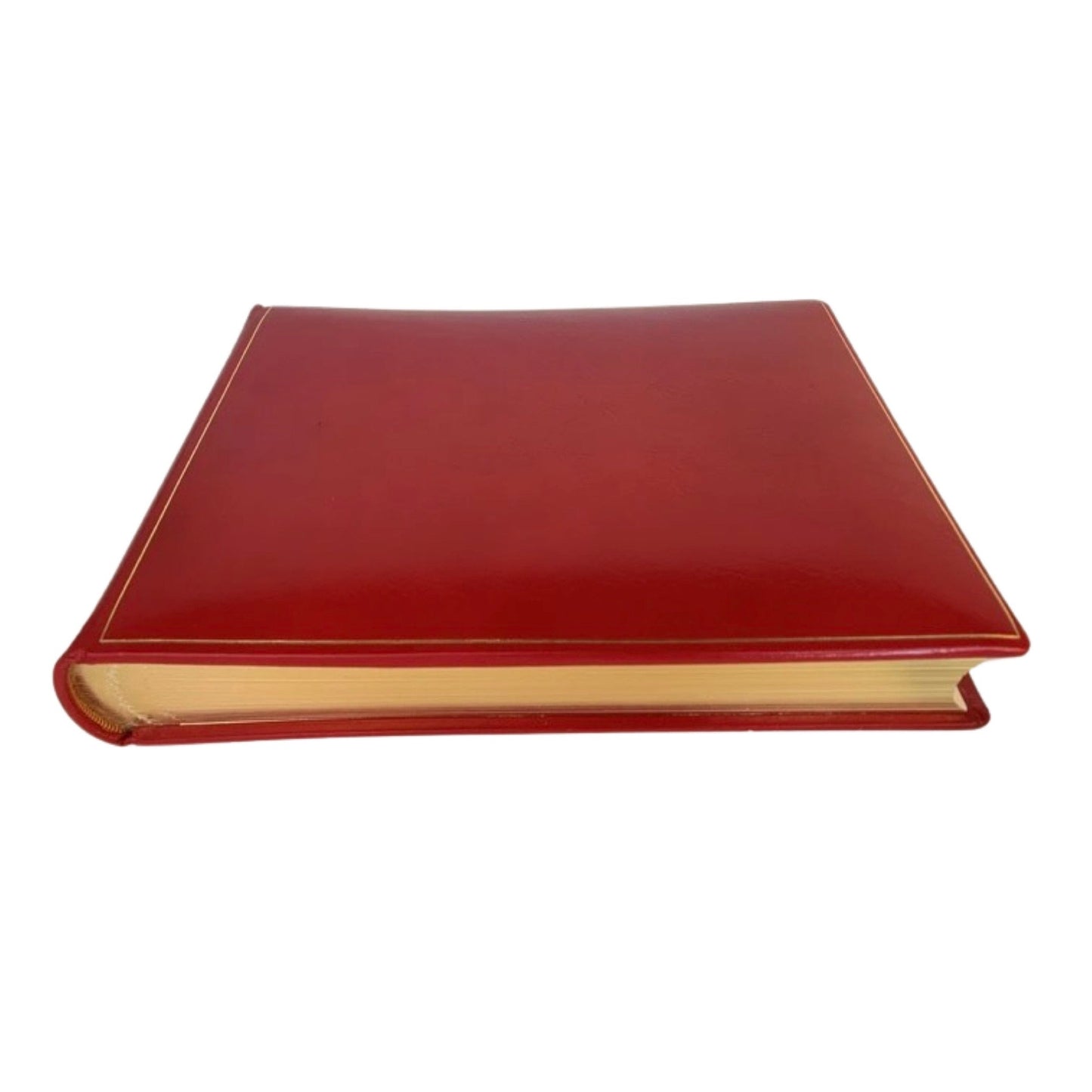 Leatherbound Photo Albums | Calf Leather | Thick Pages | Gold Edges | Scarlet Red Leather