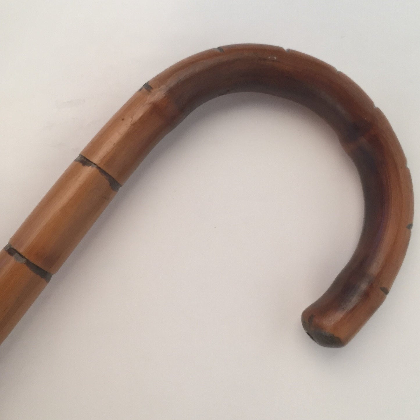 Vintage Chestnut Crook Walking Stick-Walking Stick-Sterling-and-Burke