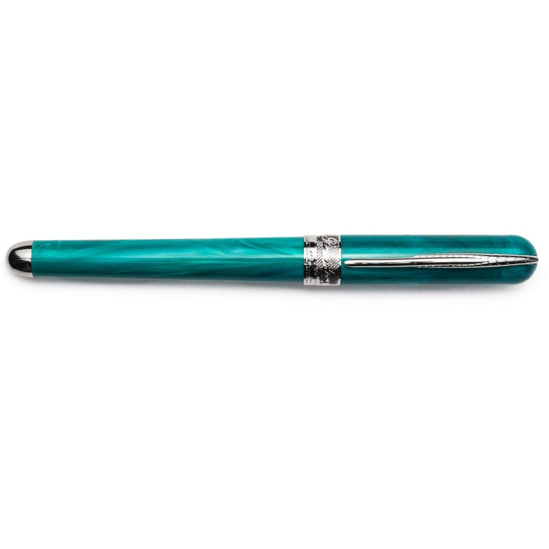 Pineider Pens | Avatar UR Roller Ball Pen | Turquoise Body with Palladium (Silver) Trim | 5 7/8"
