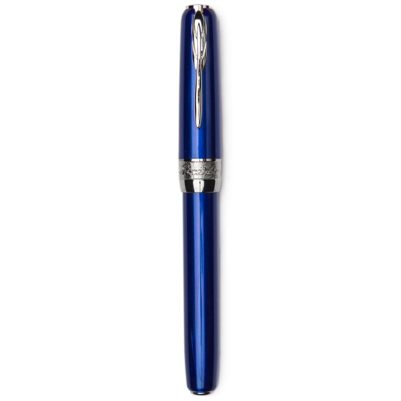 Pineider Pens | Full Metal Jacket Movie Roller Ball Pen | Red / Army Red Pen with Palladium (Silver) Trim | 5.5" Length