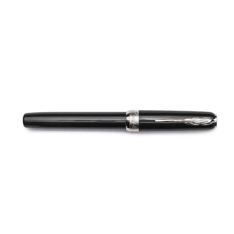 Pineider Pens | Full Metal Jacket Movie Roller Ball Pen | Royal Blue / Lightning Blue Pen with Palladium (Silver) Trim | 5.5" Length