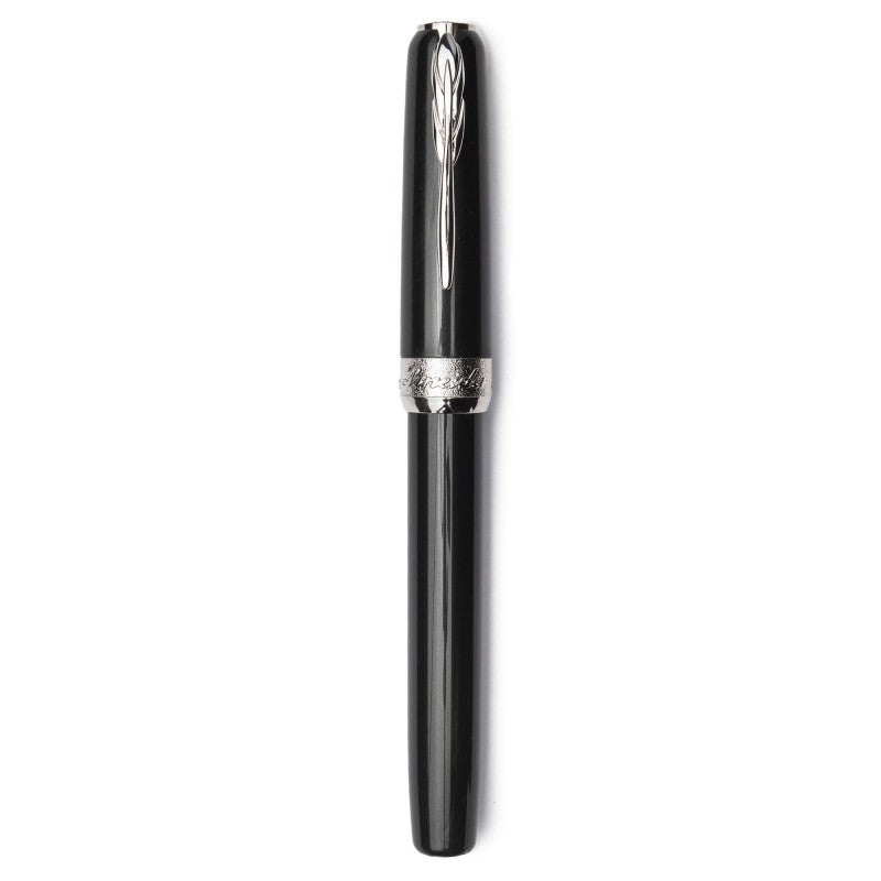 Pineider Pens | Full Metal Jacket Movie Roller Ball Pen | Light Blue / Sugar Paper Pen with Palladium (Silver) Trim | 5.5" Length