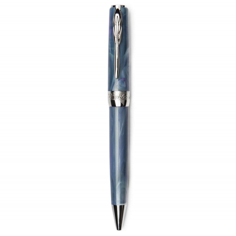 Pineider Pens | Full Metal Jacket Movie BALL POINT PEN | Dark GREY Pen with Palladium (Silver) Trim | 5.5" Length