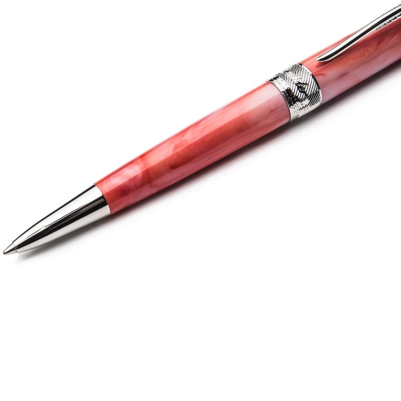 Pineider Pens | Avatar UR Ball Point Pen | Peach Angel Skin Pen with Palladium (Silver) Trim | 5 7/8"