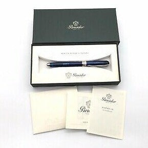 Pineider Pens | Avatar UR Fountain Pen | Forest Green Body with Palladium (Silver) Trim and a Steel Nib | 5 7/8" Length Capped