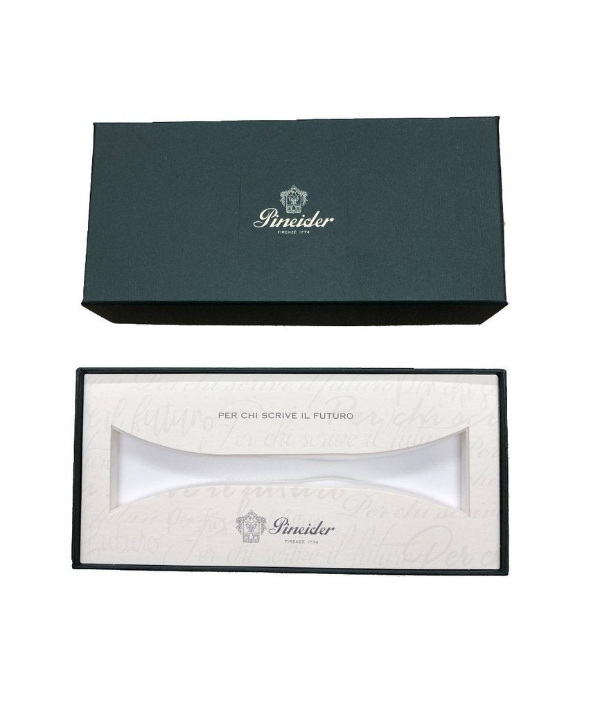 Pineider Pens | Avatar UR Fountain Pen | Black Graphene Body with Palladium (Silver) Trim and a Steel Nib | 5 7/8" Length Capped