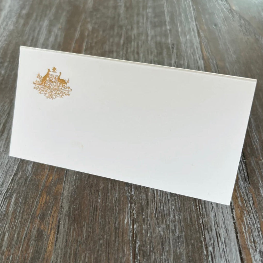 Australian Embassy | Diplomatic Fold Over Place Card | Hand Engraved Seal