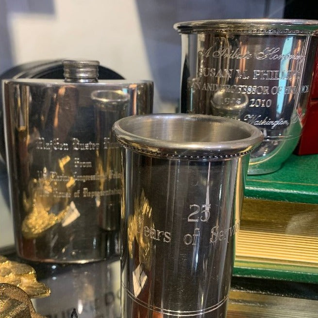 Potomac Boat Club | Fifty Cent Coin Jigger | Pewter | Made in USA | Studio Burke Ltd